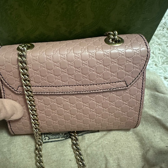 Gucci Emily Guccissima Pink Small Crossbody Bag Horse-bit embellishment - Picture 6 of 15